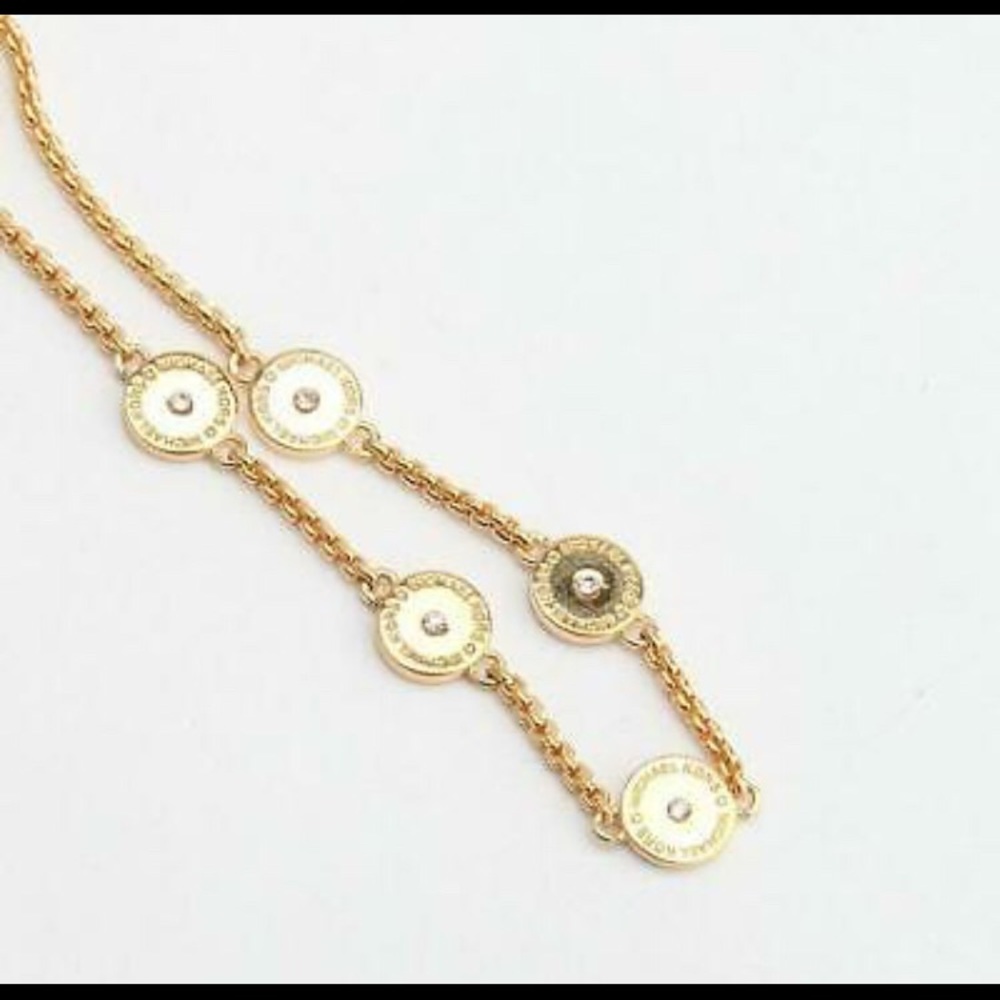 Michael Kors Gold Tone Iconic Logo Slider Bracelet - Picture 2 of 3